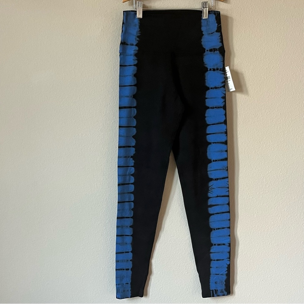 Electric & Rose Sunset Arid  Leggings Blue Black Cotton Yoga Workout New Size M